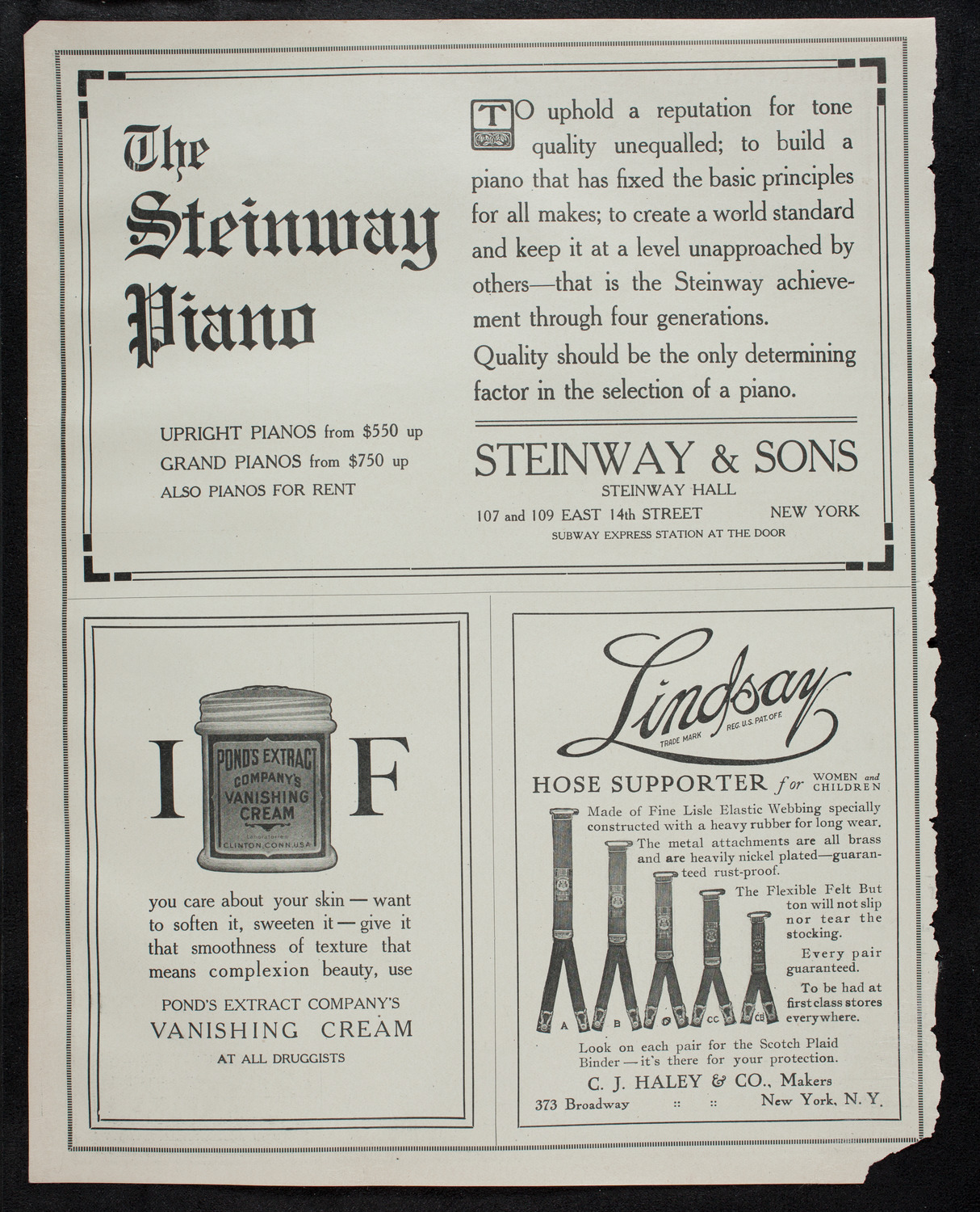 Titta Ruffo with Orchestra, November 25, 1912, program page 4