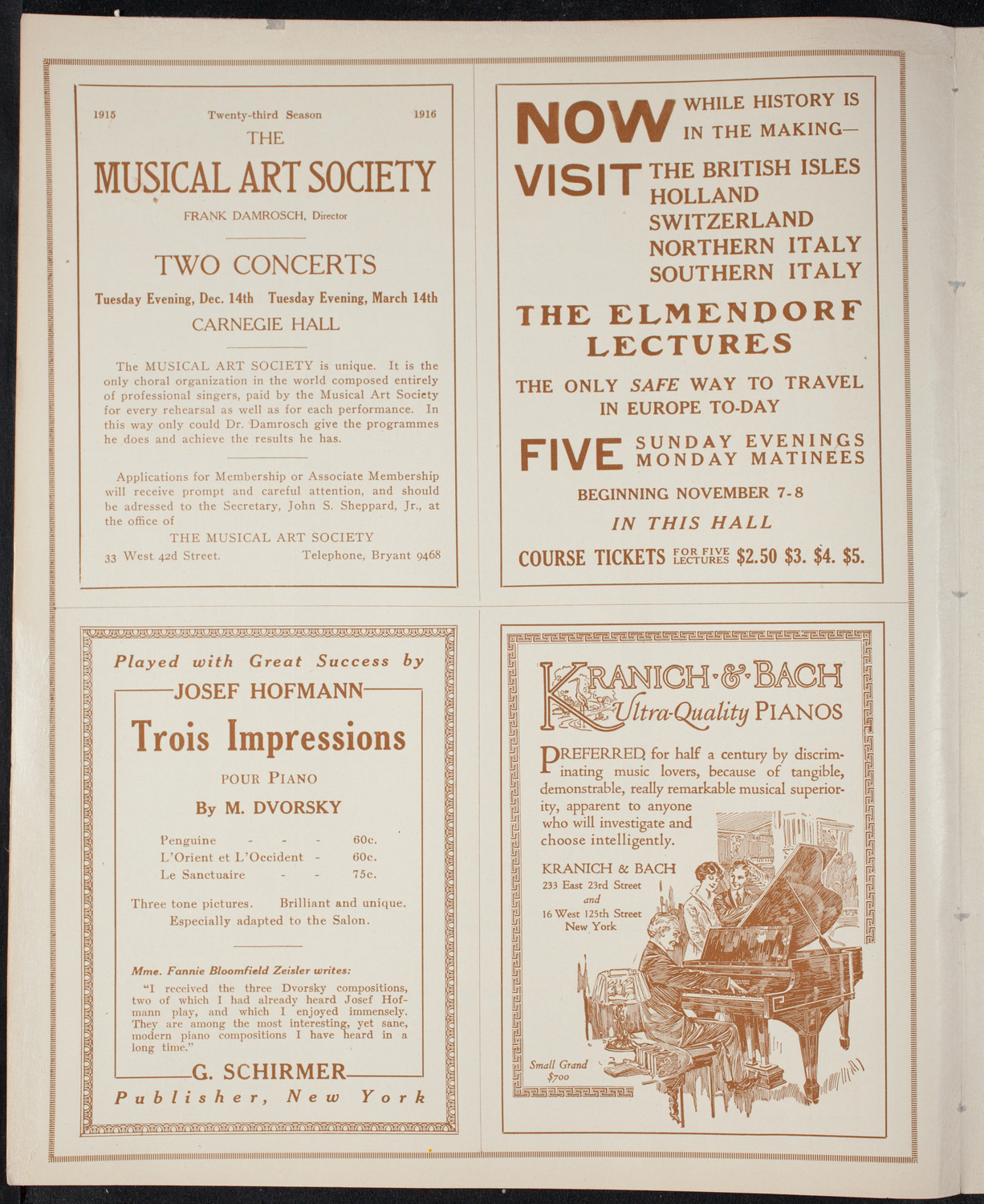 Benefit: Italian War Sufferers, November 1, 1915, program page 6