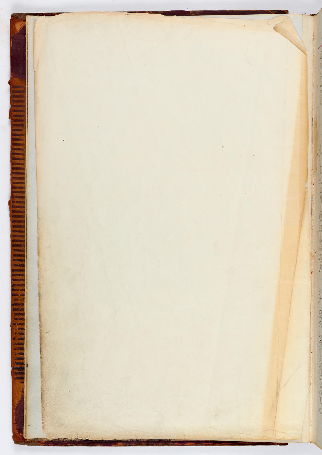 Music Hall Accounting Ledger, volume 1, title page (back)