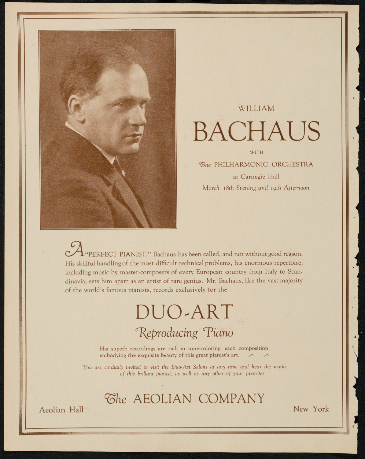 Lawrence Tibbett, Baritone, March 16, 1925, program page 2