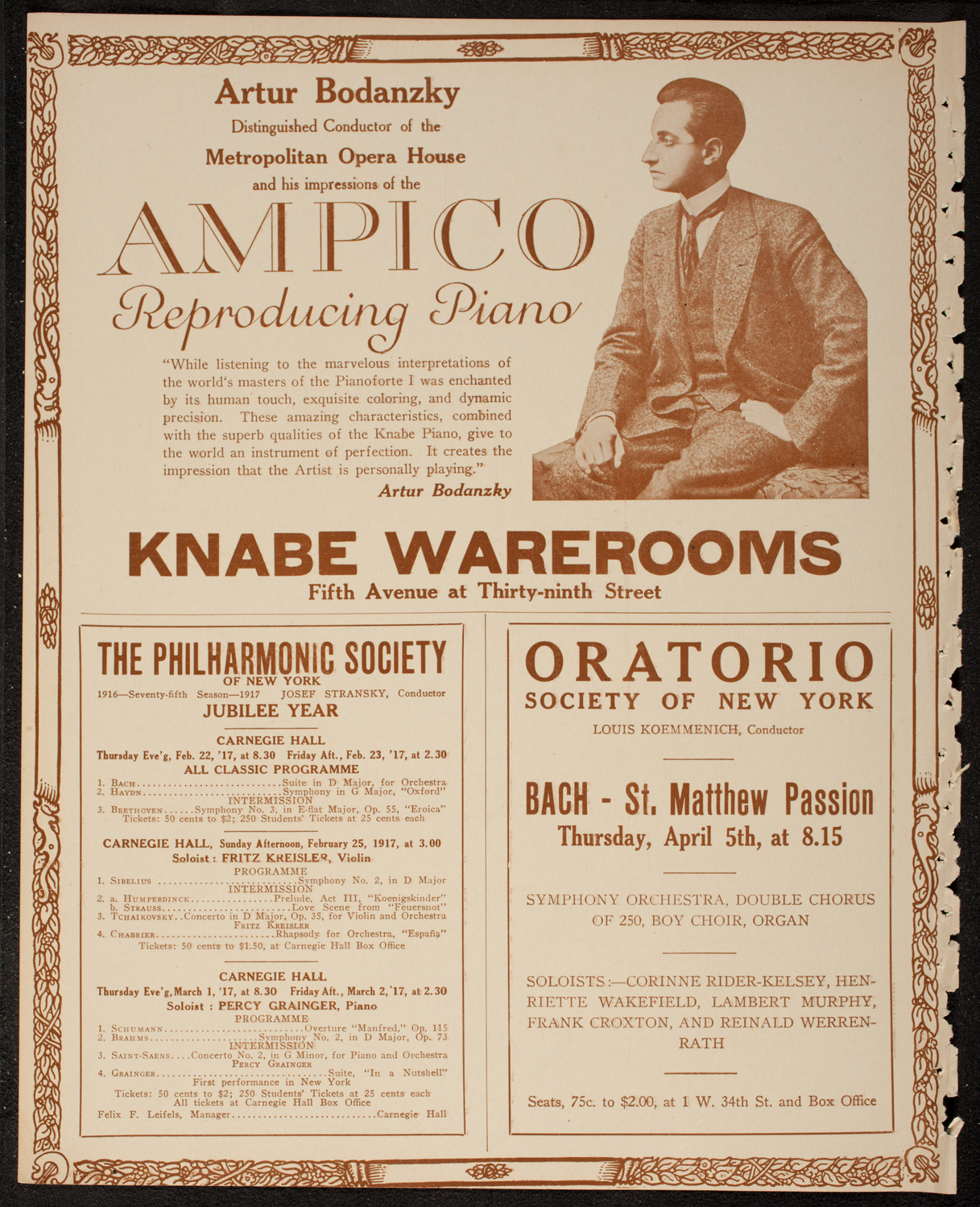 Home Symphony Concert: New York Philharmonic, February 21, 1917, program page 12