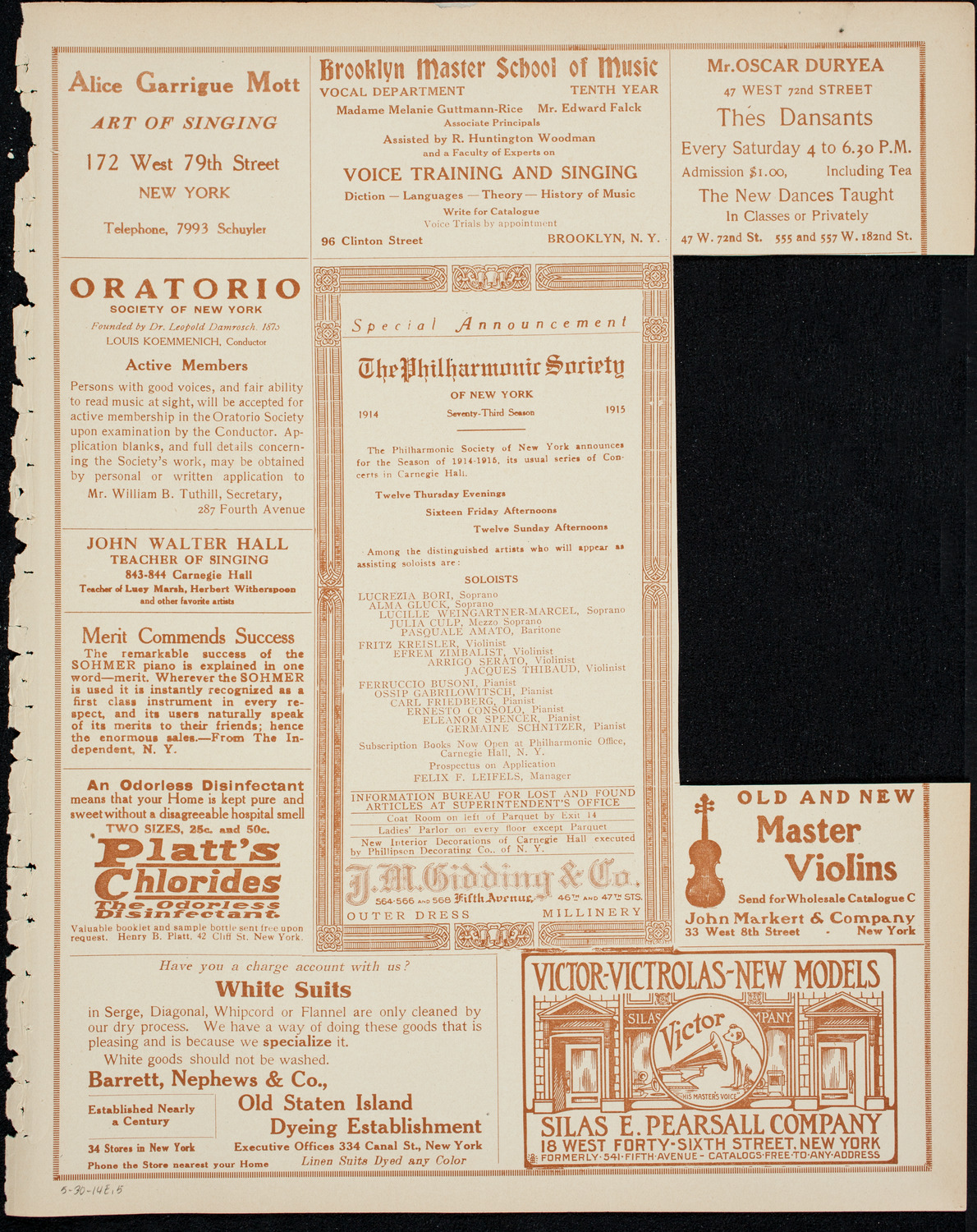 Grand Army of the Republic Memorial Day Exercises, May 30, 1914, program page 9