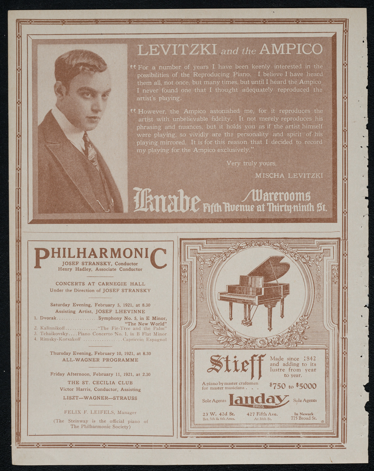 Boston Symphony Orchestra, February 5, 1921, program page 12