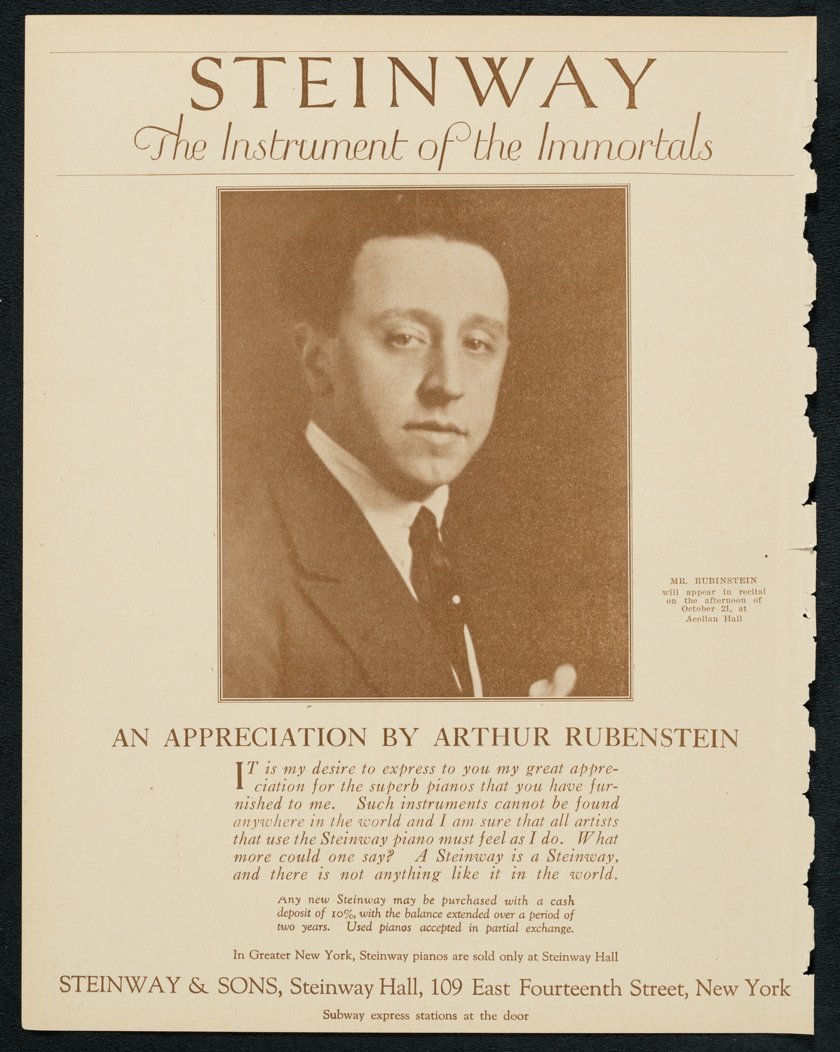Isa Kremer, Soprano, October 21, 1923, program page 4