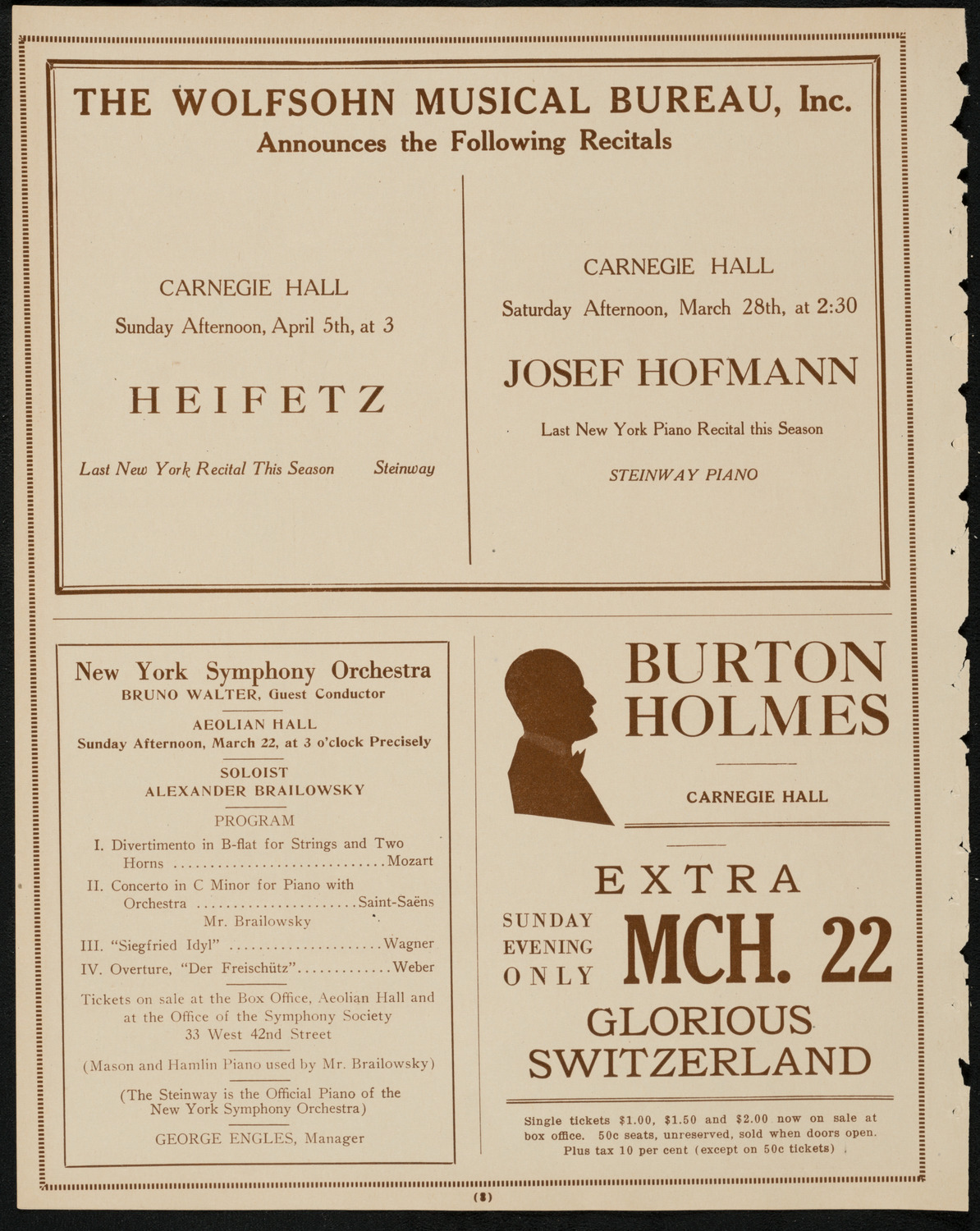 New York Philharmonic, March 19, 1925, program page 8