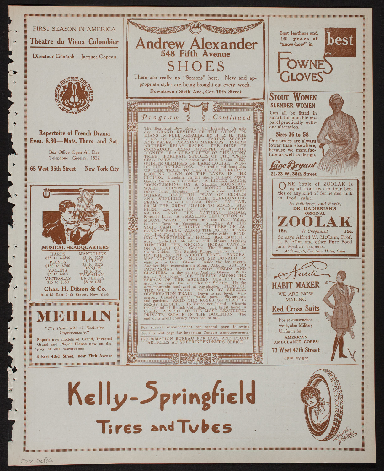 Burton Holmes Travelogue: The Canadian Rockies, February 10, 1918, program page 7