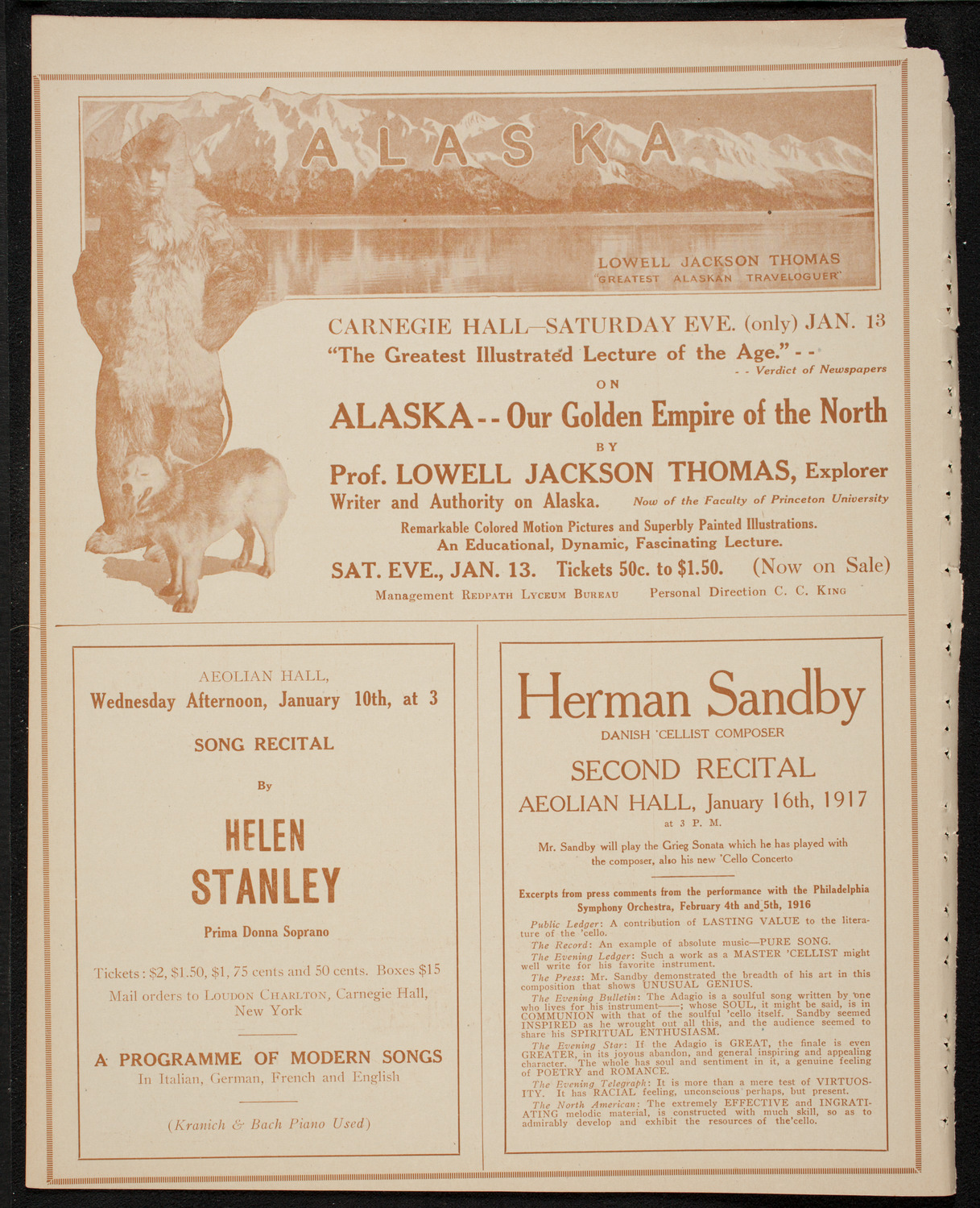 Meeting: The Humanitarian Cult, January 2, 1917, program page 10