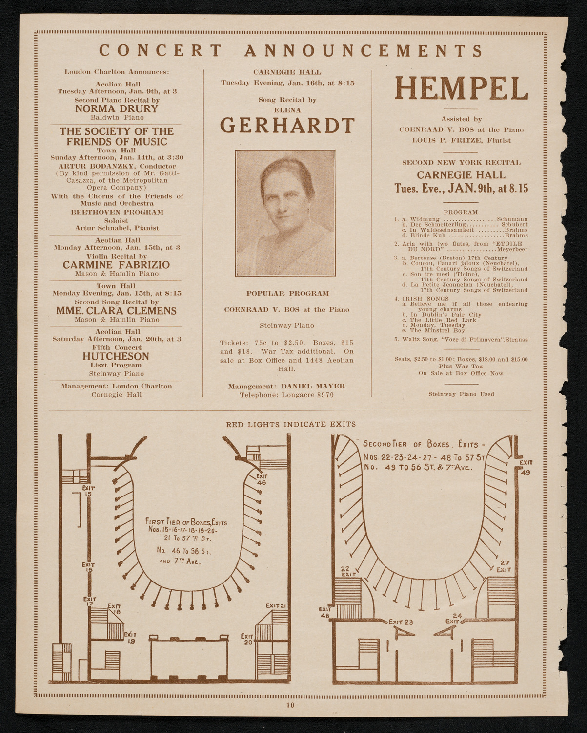 Philadelphia Orchestra, January 2, 1923, program page 10