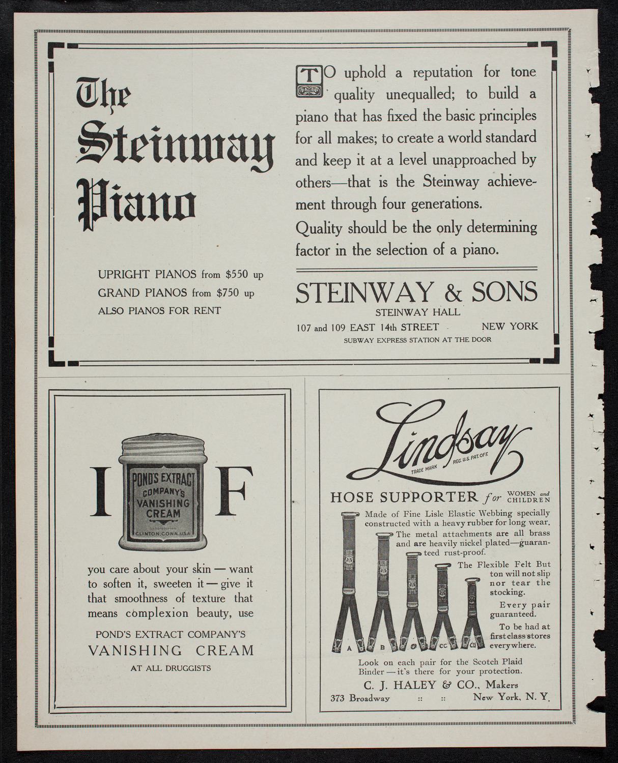 Elmendorf Lecture: Yellowstone Park, November 10, 1912, program page 4