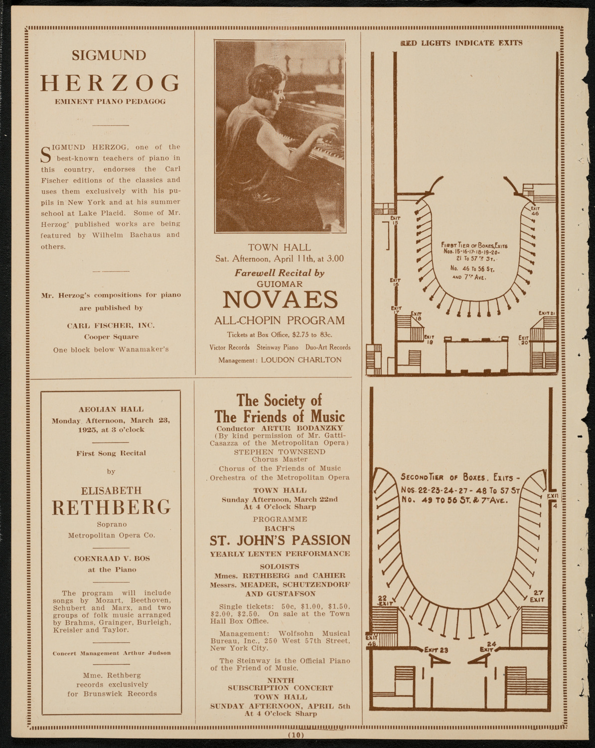 New York Philharmonic Students' Concert, March 18, 1925, program page 10