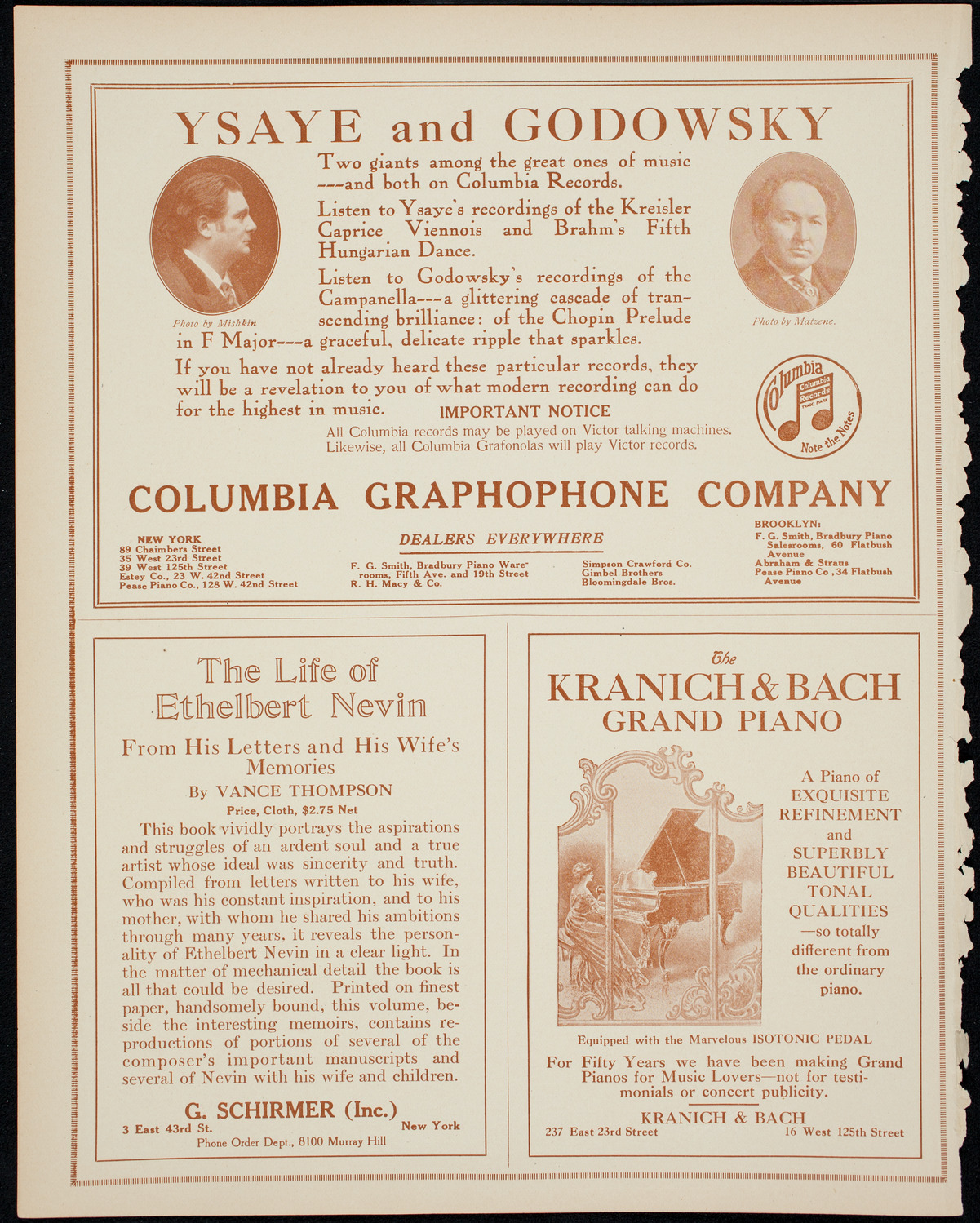 Teresa Carreño, Piano, January 9, 1914, program page 6