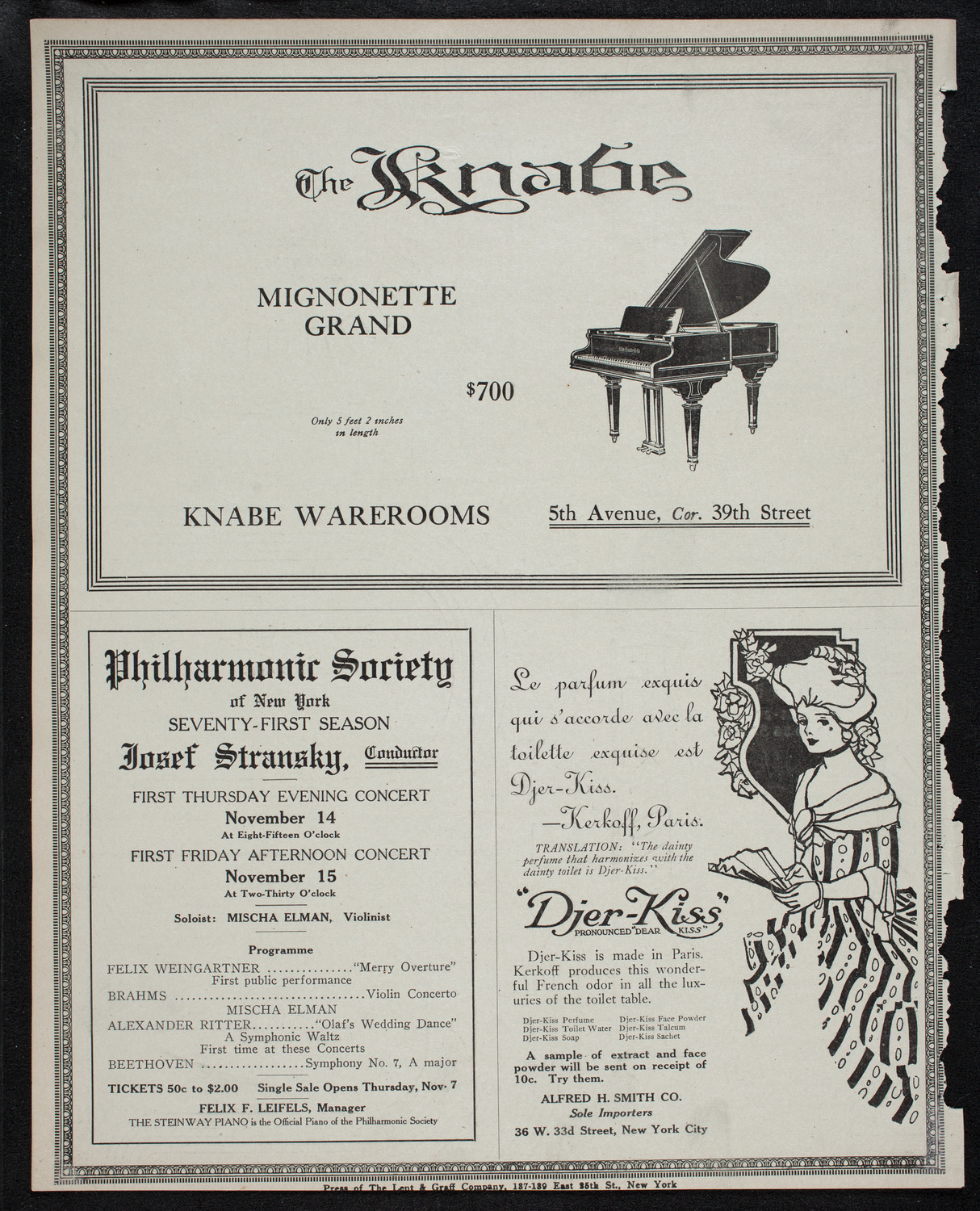 Elmendorf Lecture: Yellowstone Park, November 10, 1912, program page 12