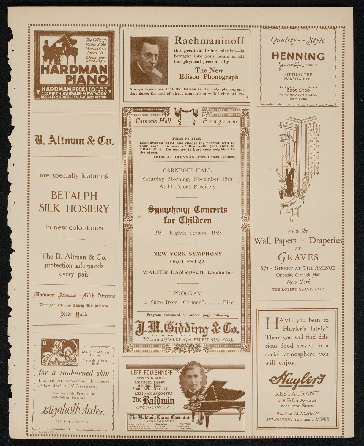 Symphony Concert for Young People, November 15, 1924, program page 5