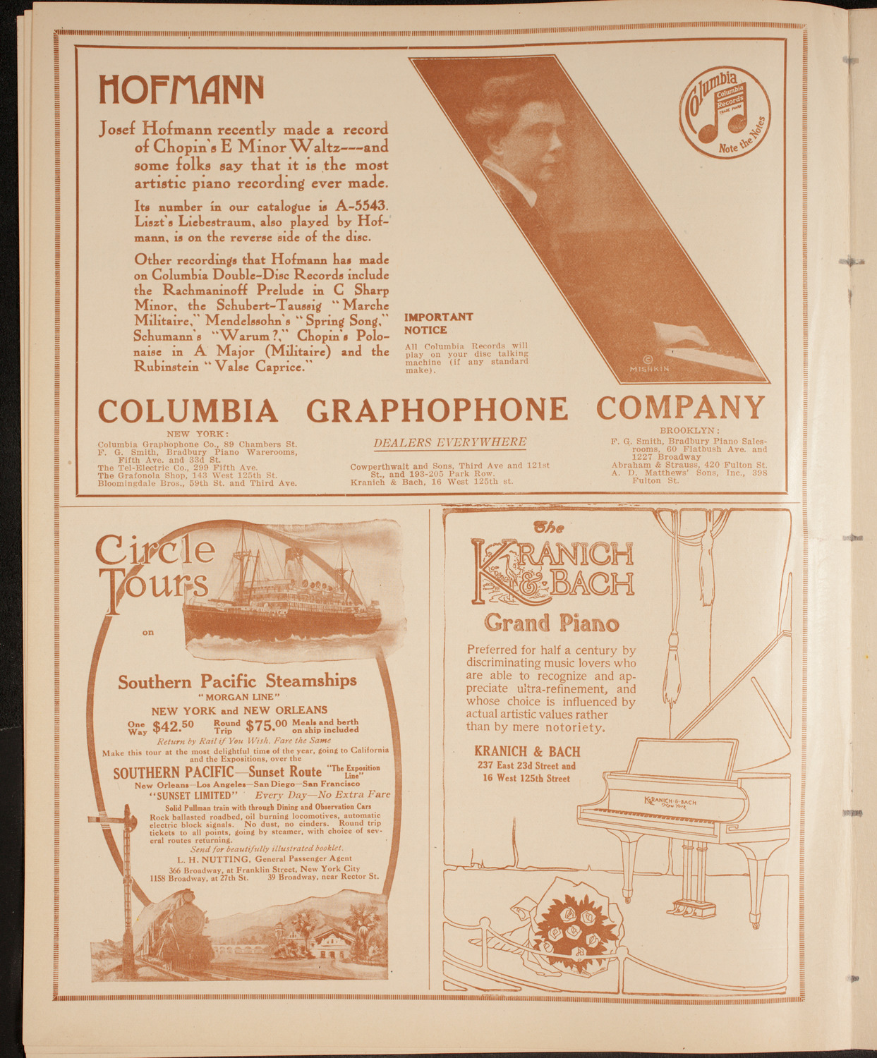 New York Philharmonic, January 24, 1915, program page 6
