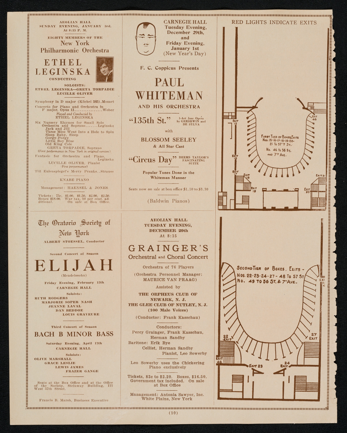 Oratorio Society of New York, December 26, 1925, program page 10