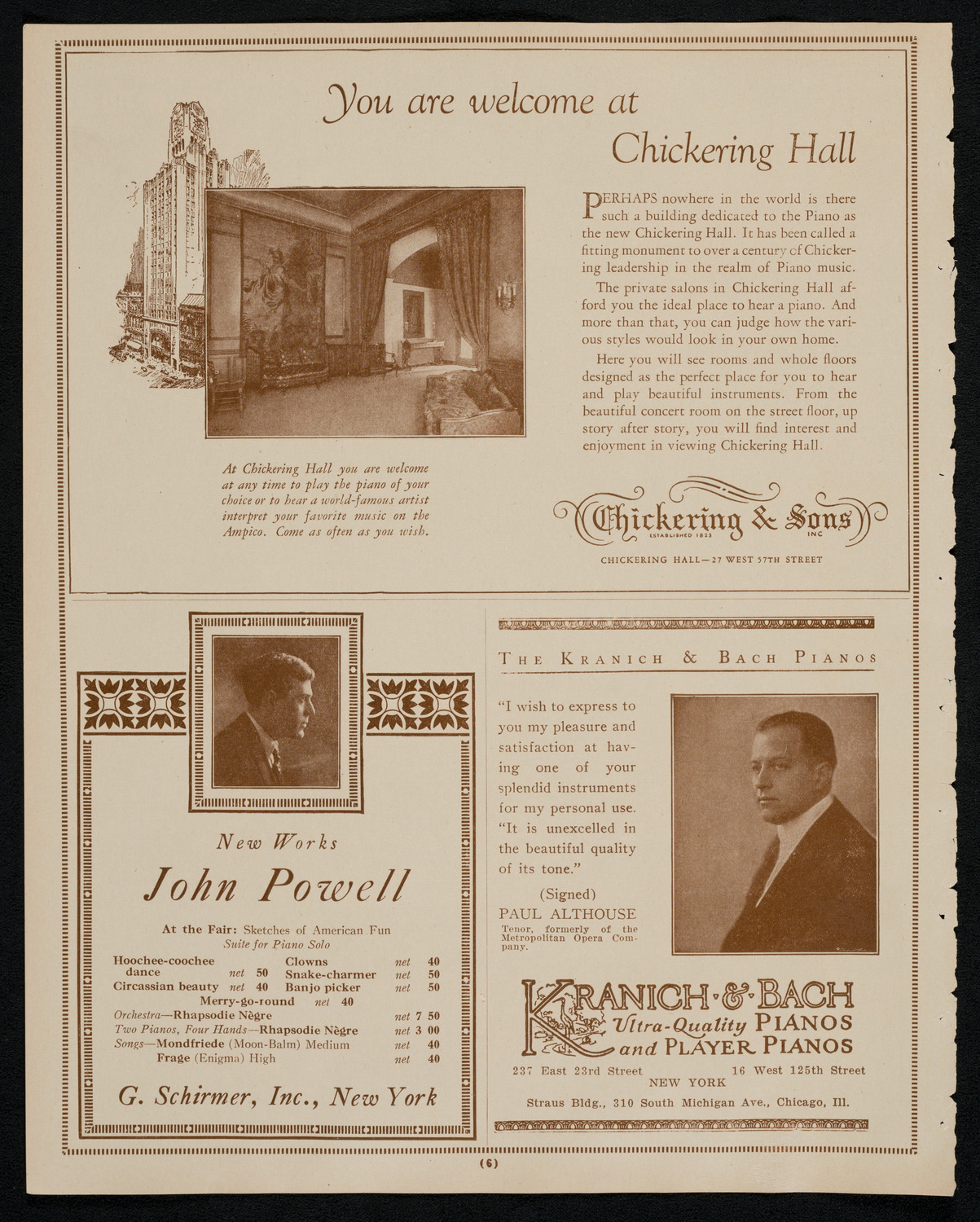 Philadelphia Orchestra, November 3, 1925, program page 6