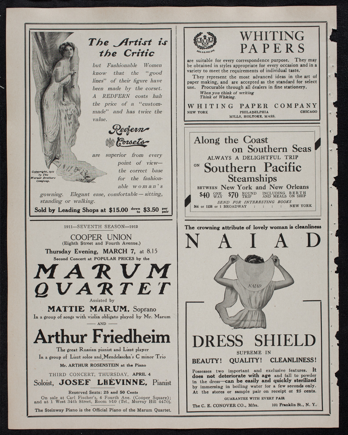 Russian Symphony Society of New York, March 2, 1912, program page 2