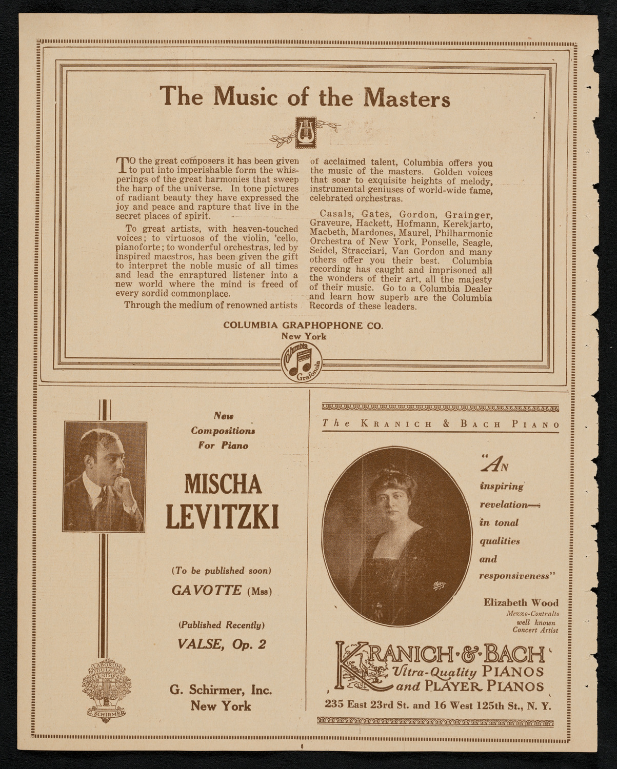 New York Philharmonic, February 17, 1923, program page 6