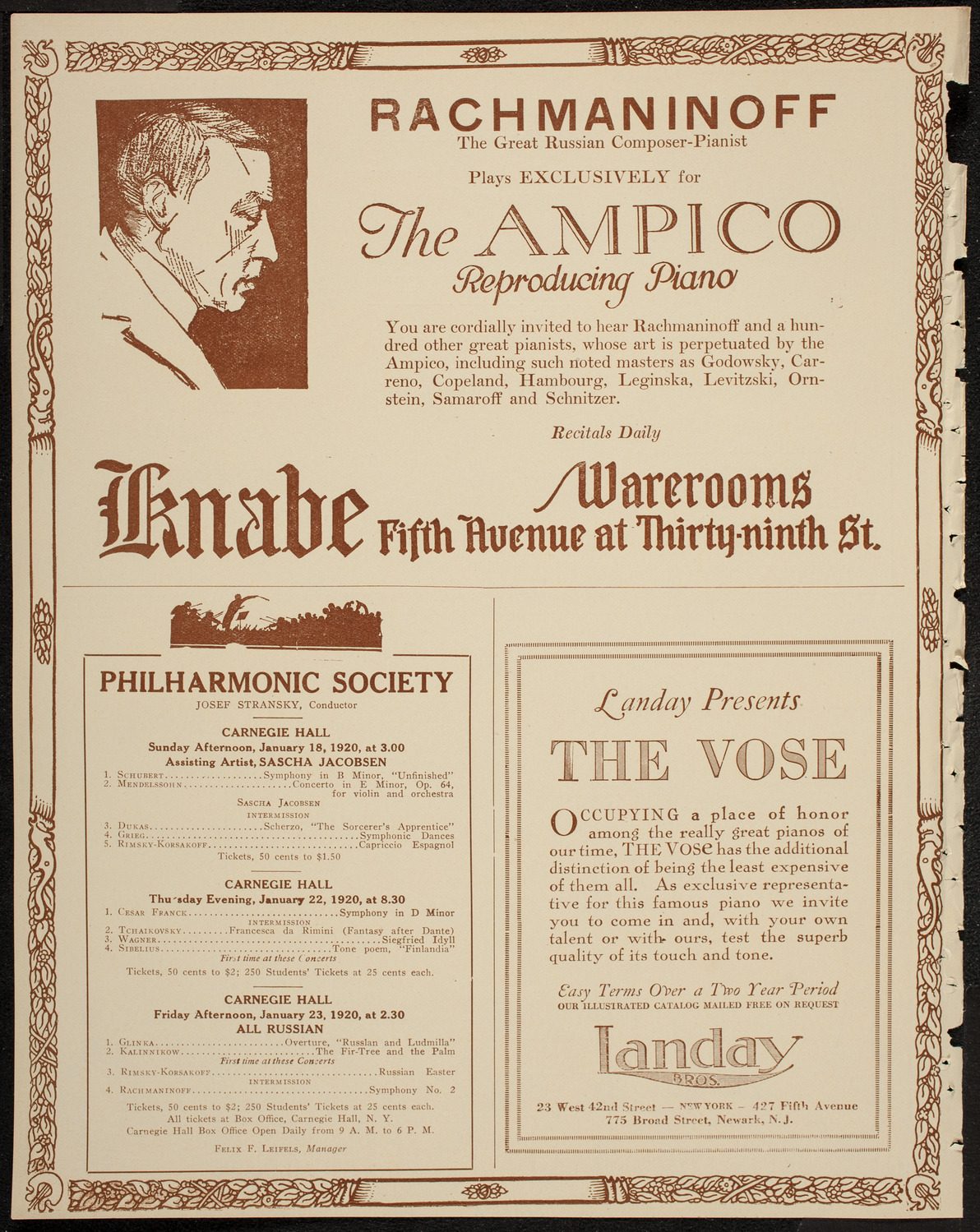 New York Banks Glee Club, January 17, 1920, program page 12
