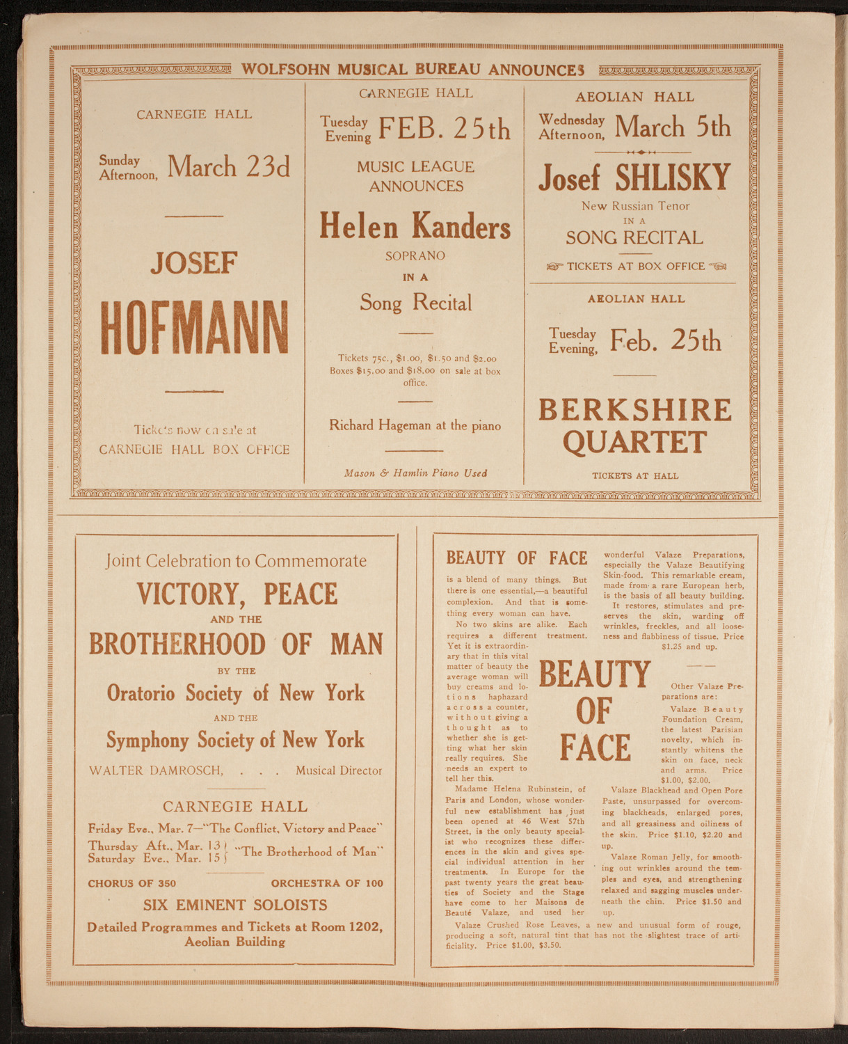 Manfred (Byron/ Schumann), February 19, 1919, program page 8