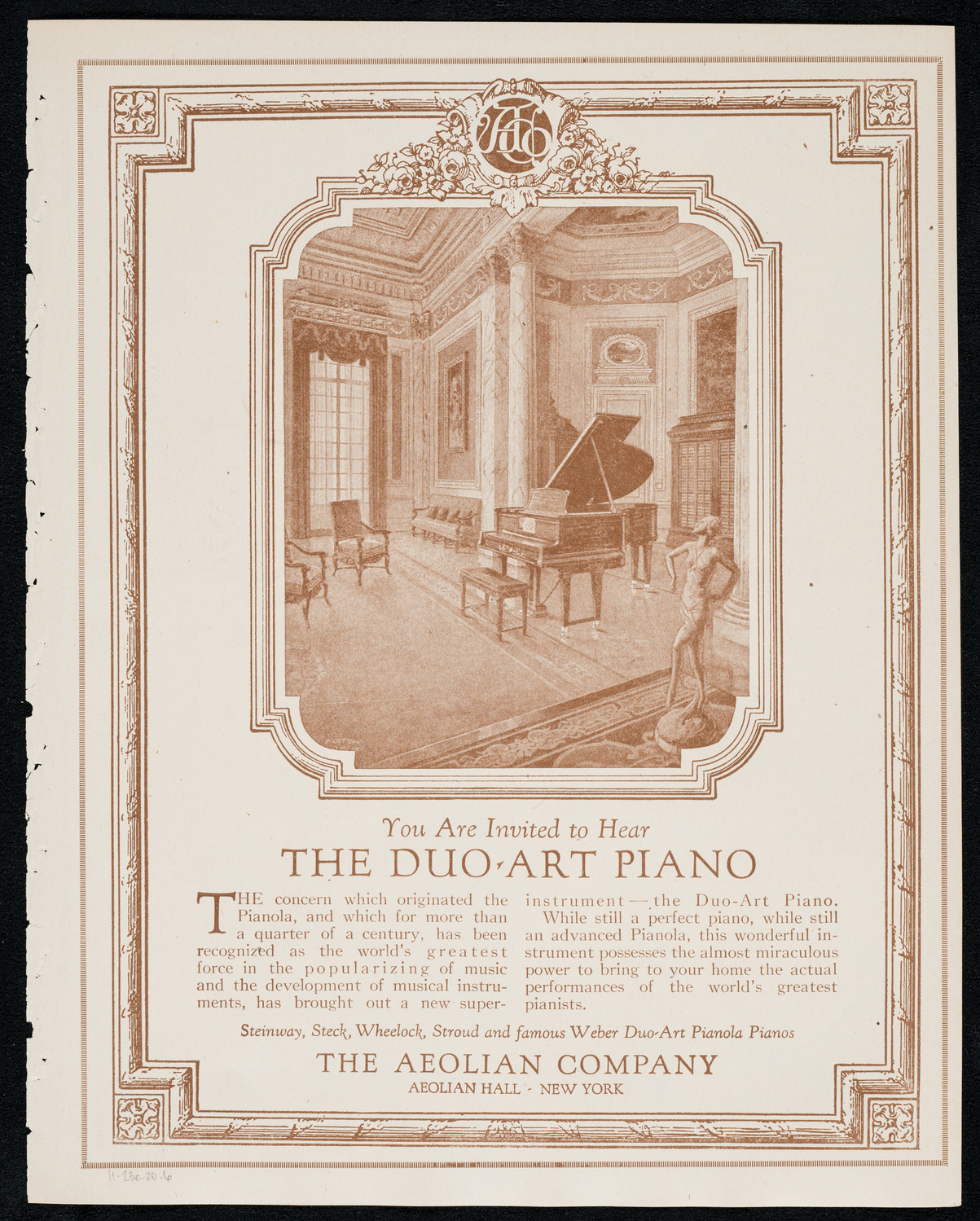 National Symphony Orchestra, November 23, 1920, program page 11