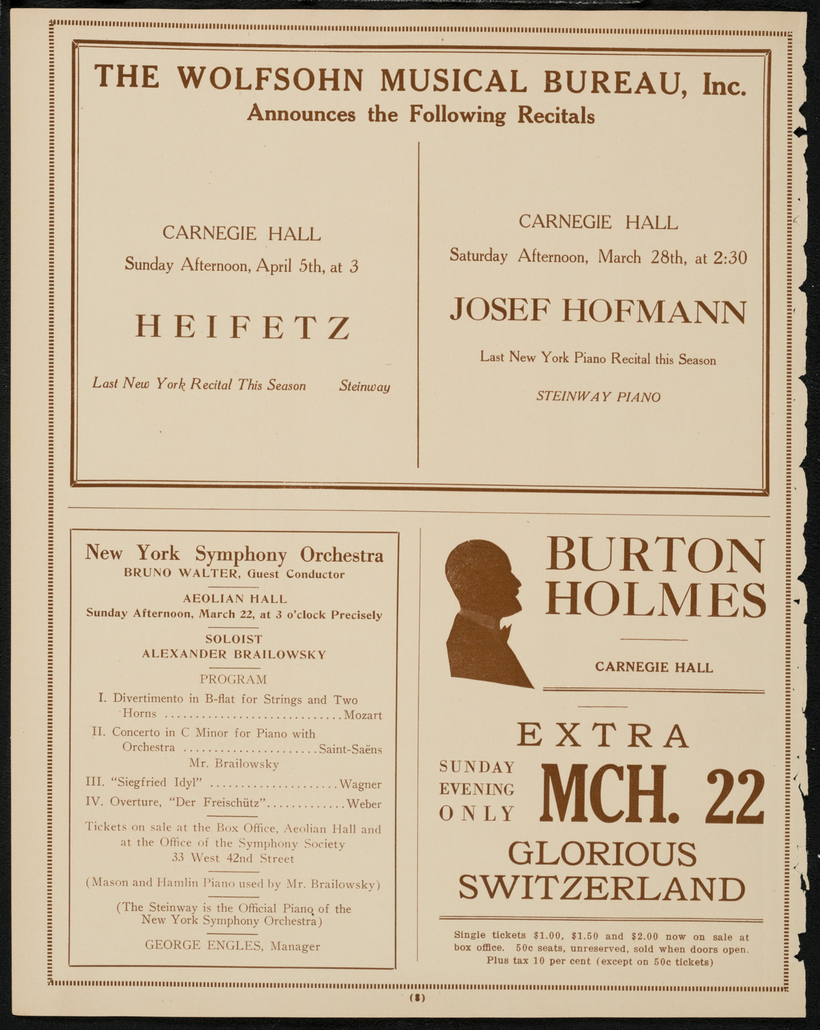 Ruth St. Denis with Ted Shawn and the Denishawn Dancers, March 17, 1925, program page 8