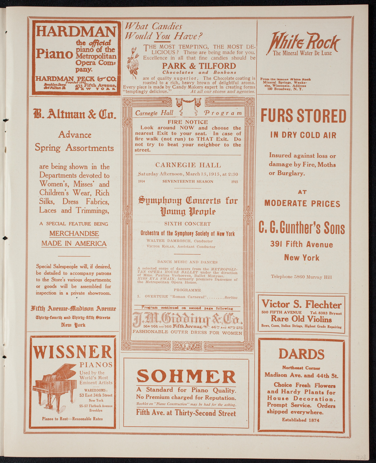 Symphony Concert for Young People, March 13, 1915, program page 5