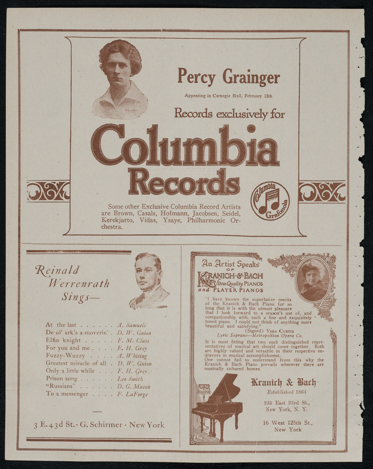 National Symphony Orchestra, February 12, 1921, program page 6