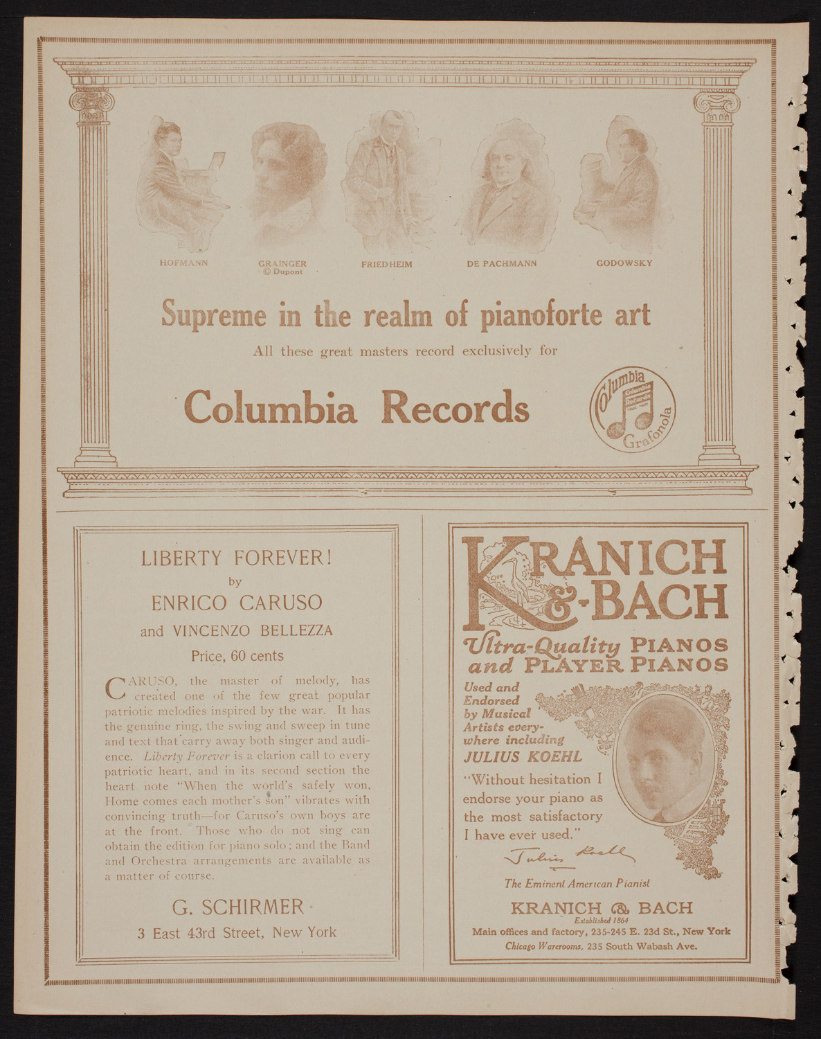 Ossip Gabrilowitsch Orchestral Concert, May 2, 1918, program page 6
