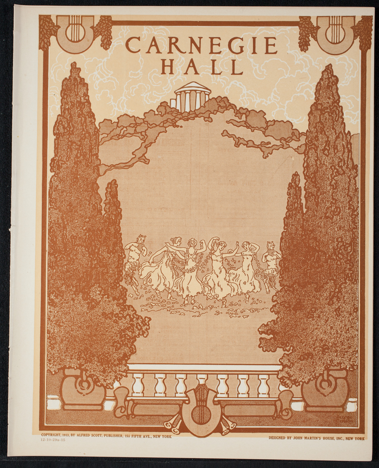 New York Philharmonic, October 29, 1915, program page 1