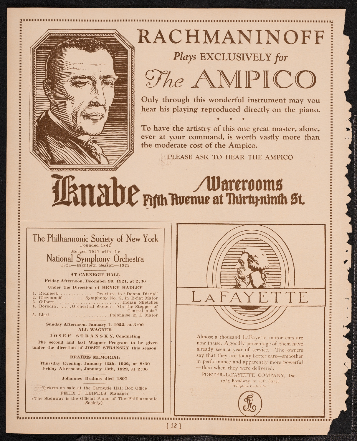 Benefit: Martin-Smith Music School, December 29, 1921, program page 12