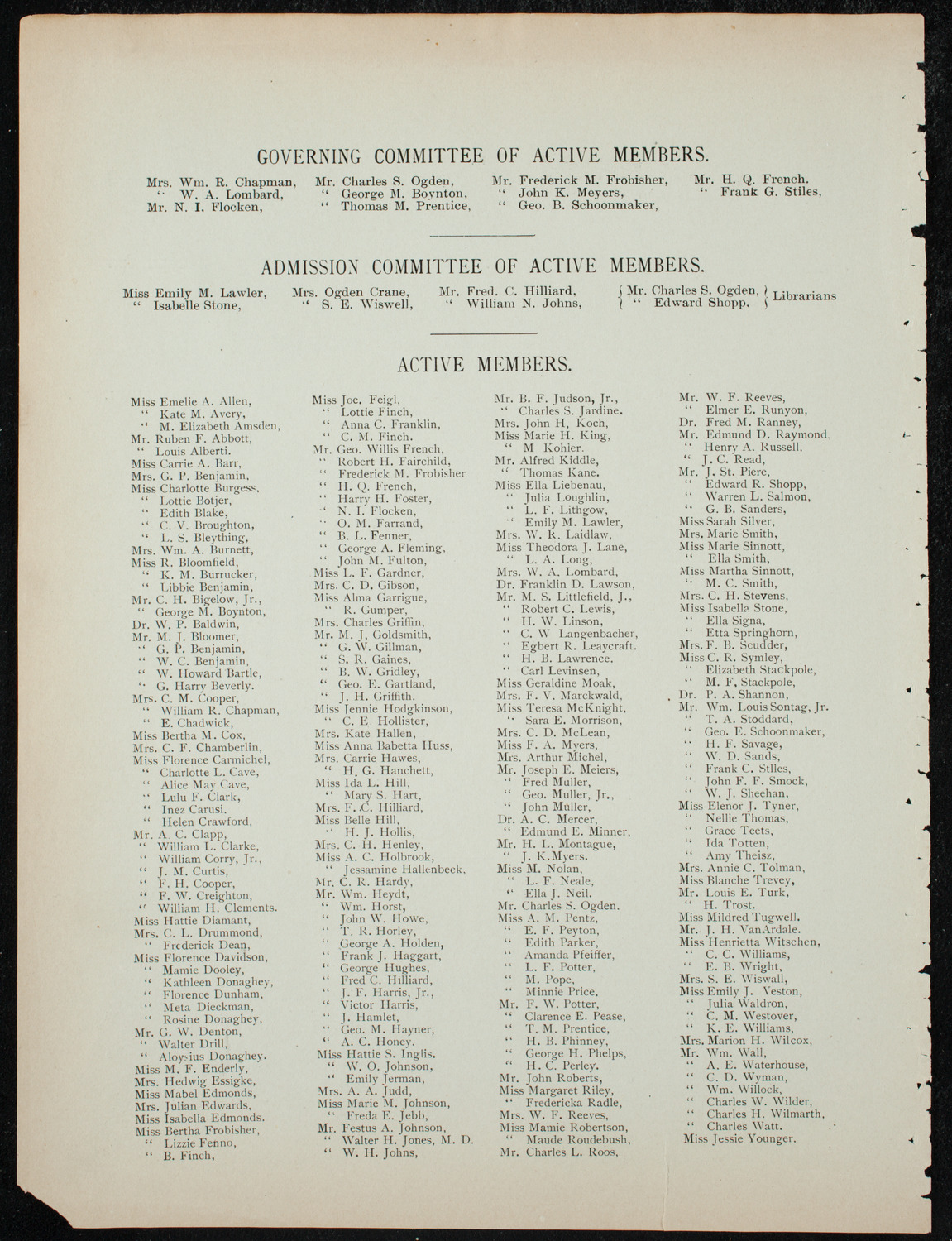 Metropolitan Musical Society, January 12, 1892, program page 10