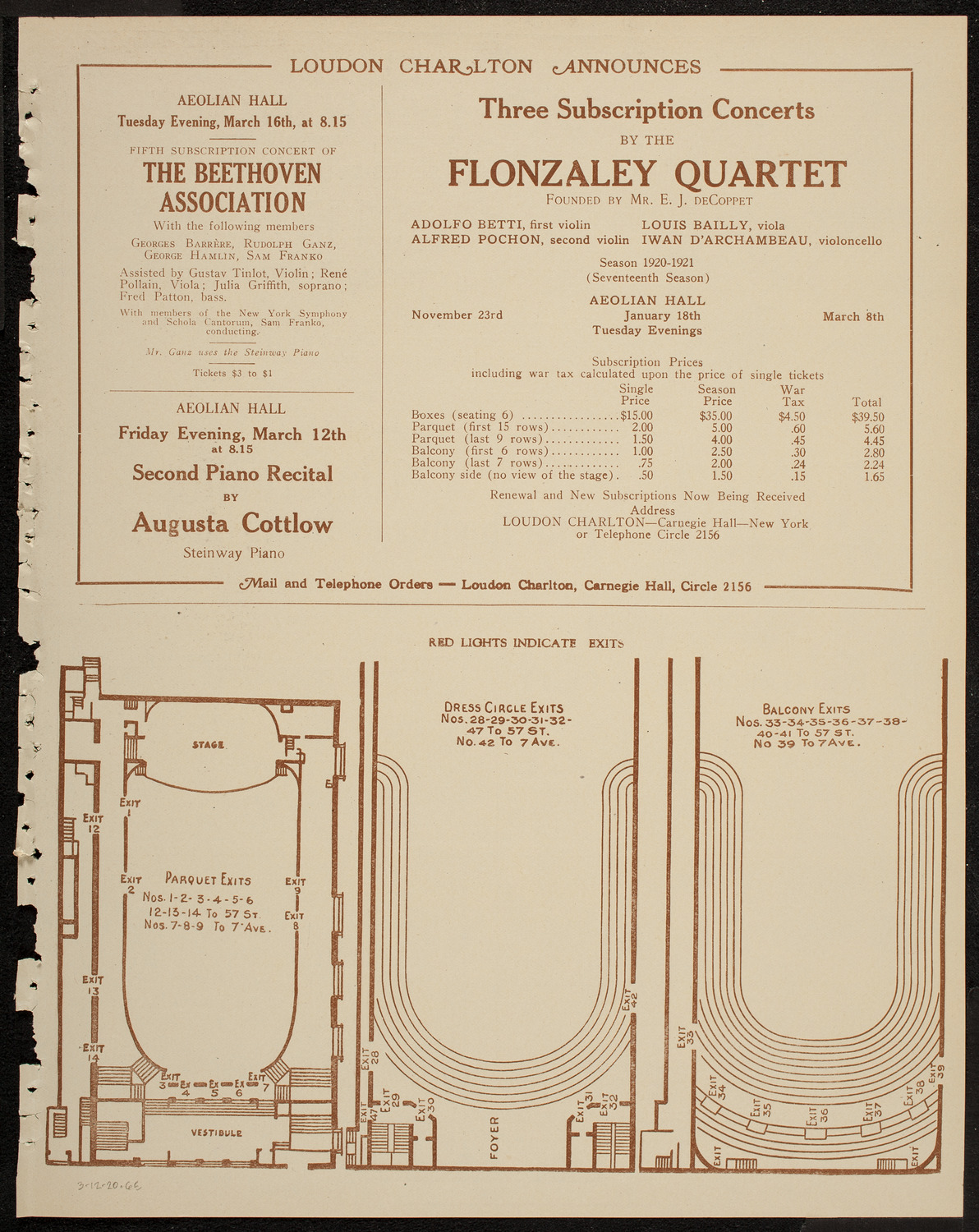 Reception and Concert for Benjamin Schlesinger, March 12, 1920, program page 11