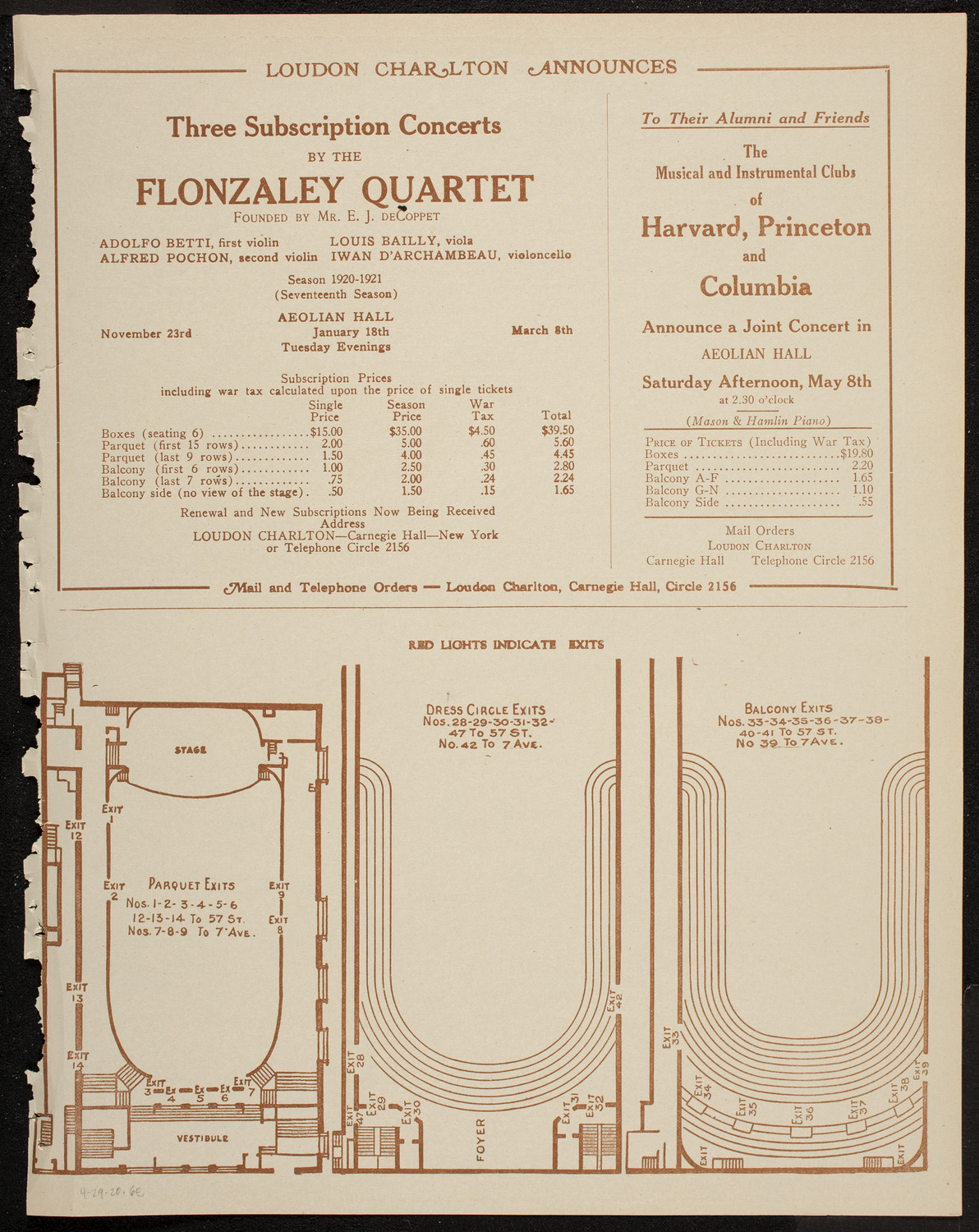 Benefit: St. Andrew's One Cent Coffee Stands Society, April 29, 1920, program page 11