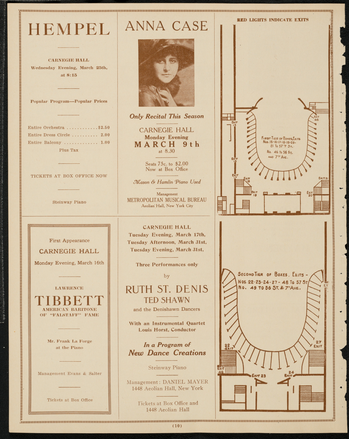 Ninth Annual Intercollegiate Glee Club Contest, March 7, 1925, program page 10