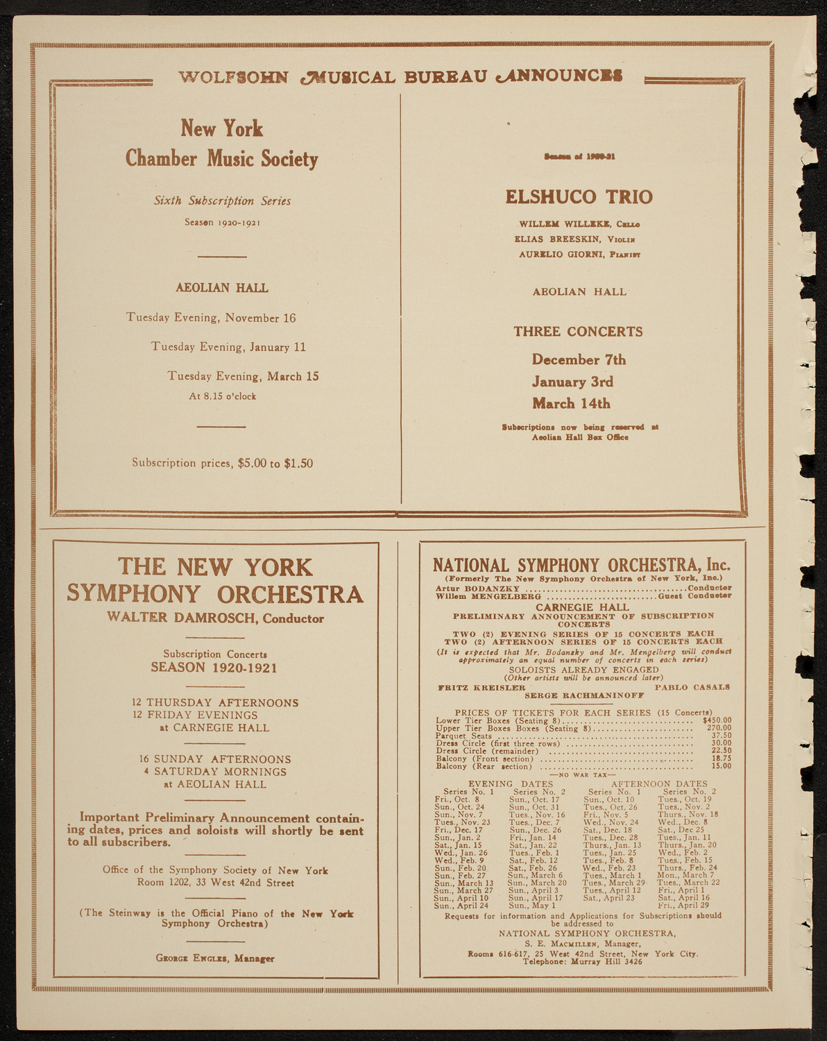 Graduation: College of Pharmacy of the City of New York, May 20, 1920, program page 8