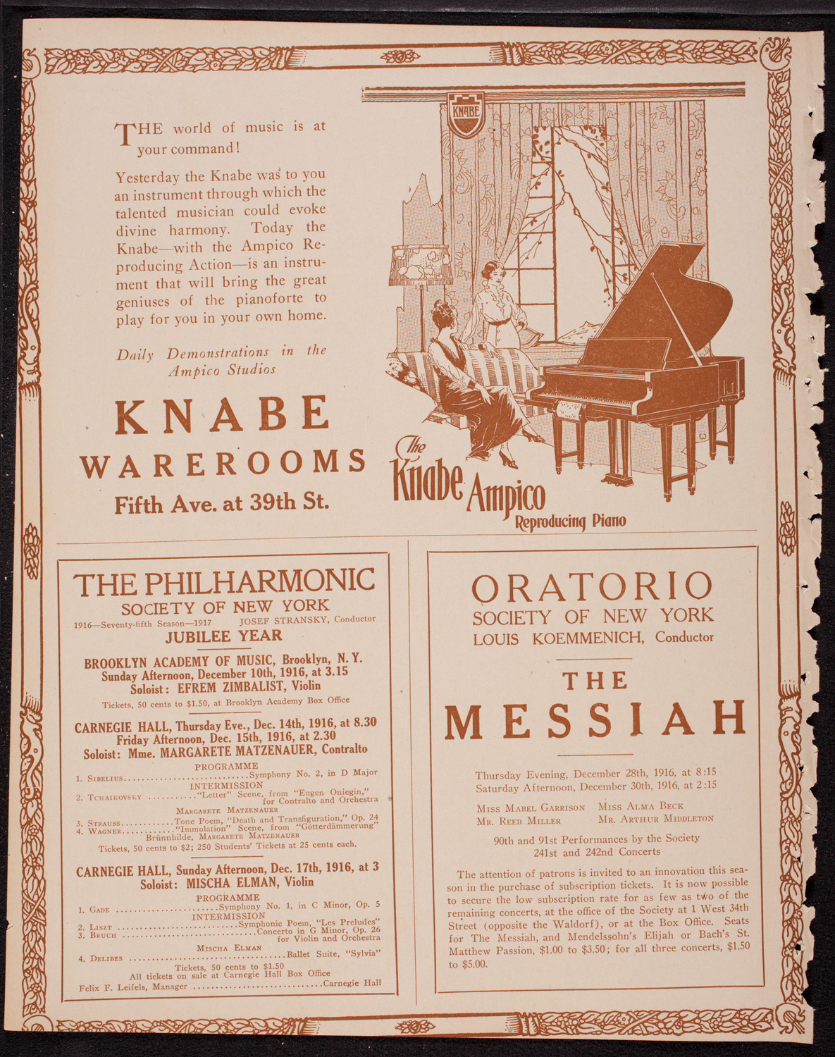 New York Banks' Glee Club, December 11, 1916, program page 12