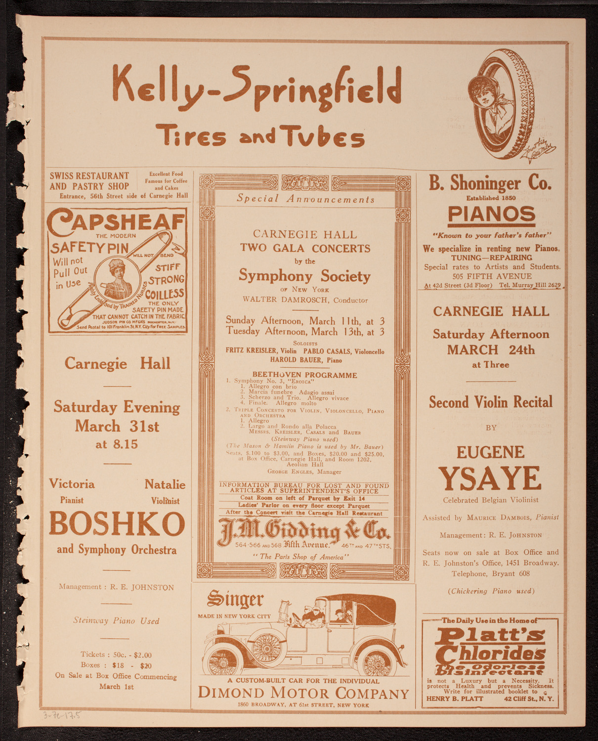 The Civic Forum, March 7, 1917, program page 9