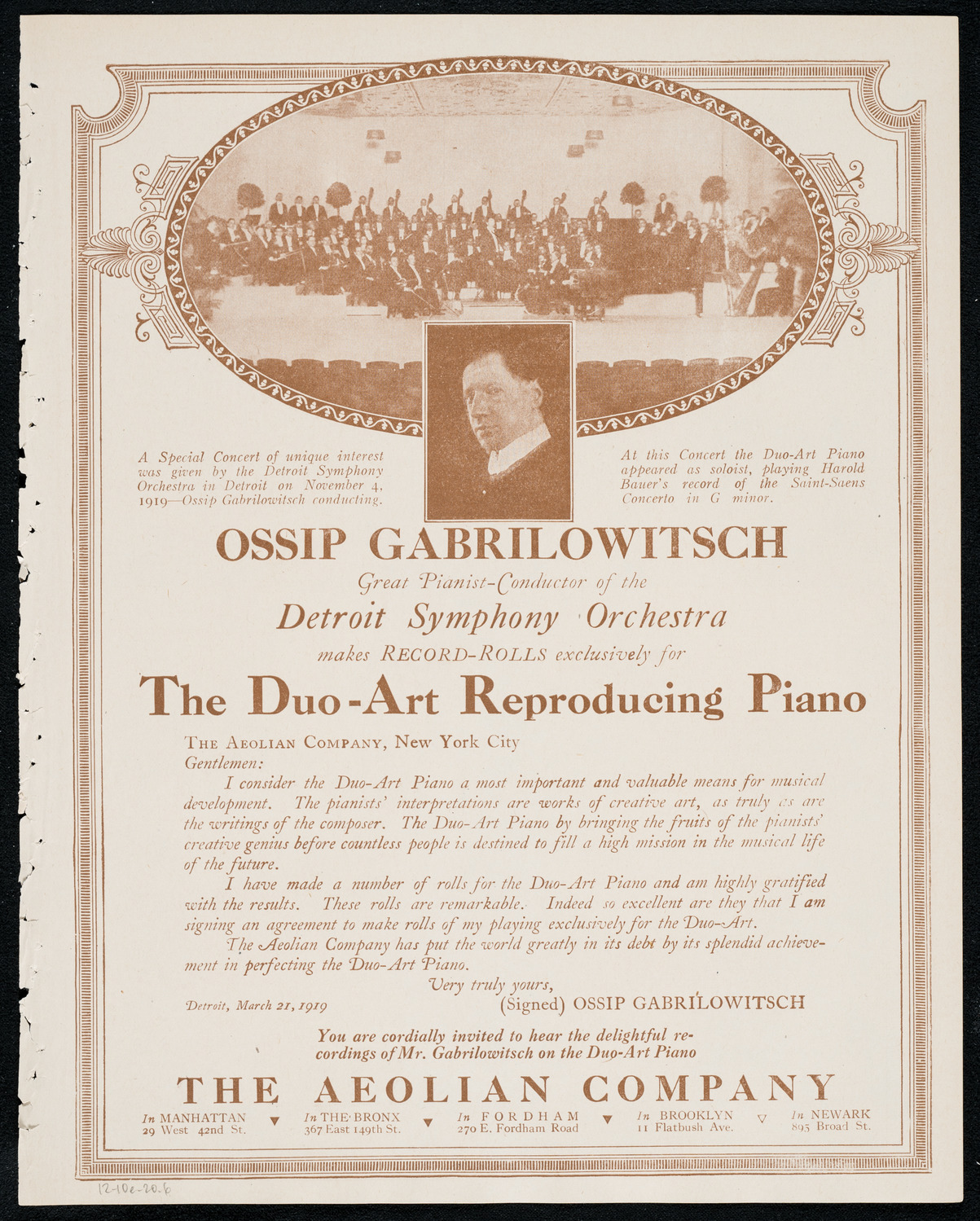 New York Symphony Orchestra, December 10, 1920, program page 11