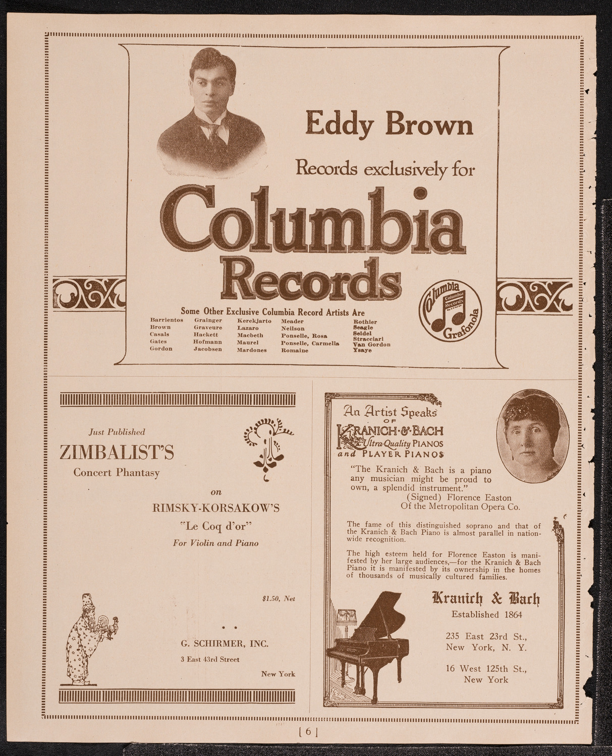 Giuseppe Danise, Baritone, November 9, 1921, program page 6