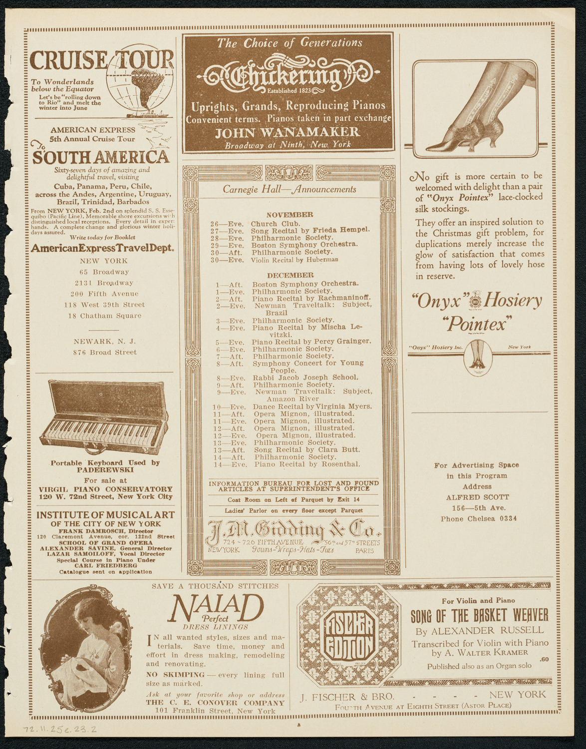 Newman Traveltalks: Argentina, November 25, 1923, program page 3
