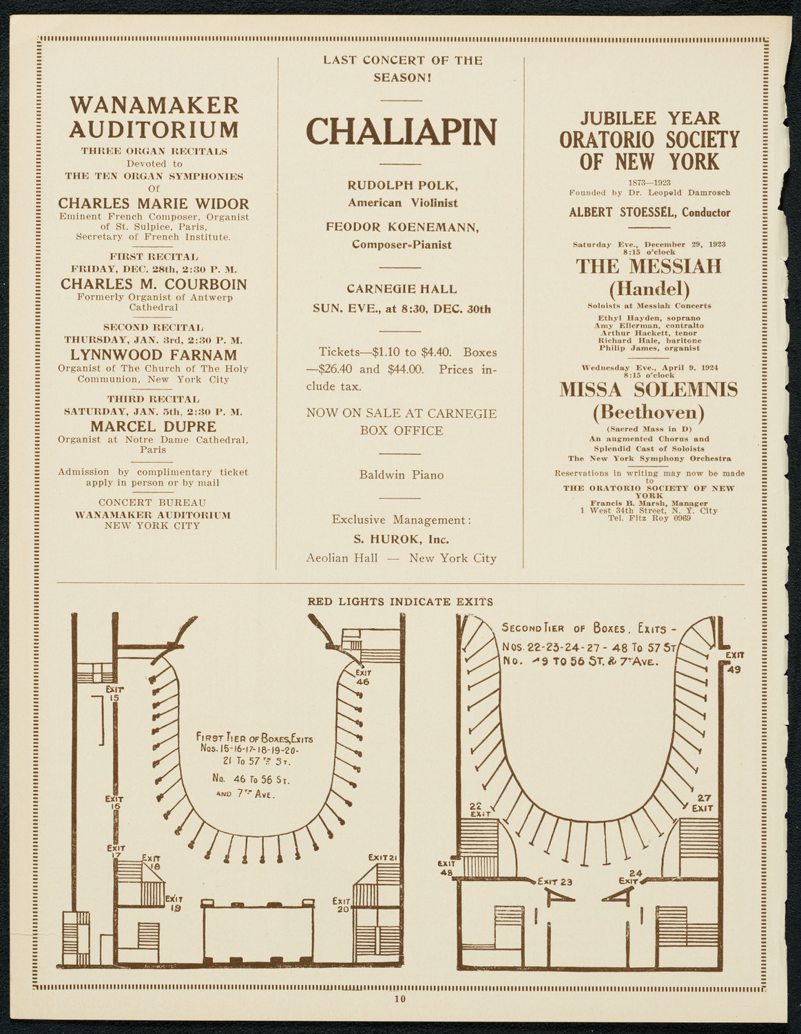 New York Symphony Orchestra, December 27, 1923, program page 10