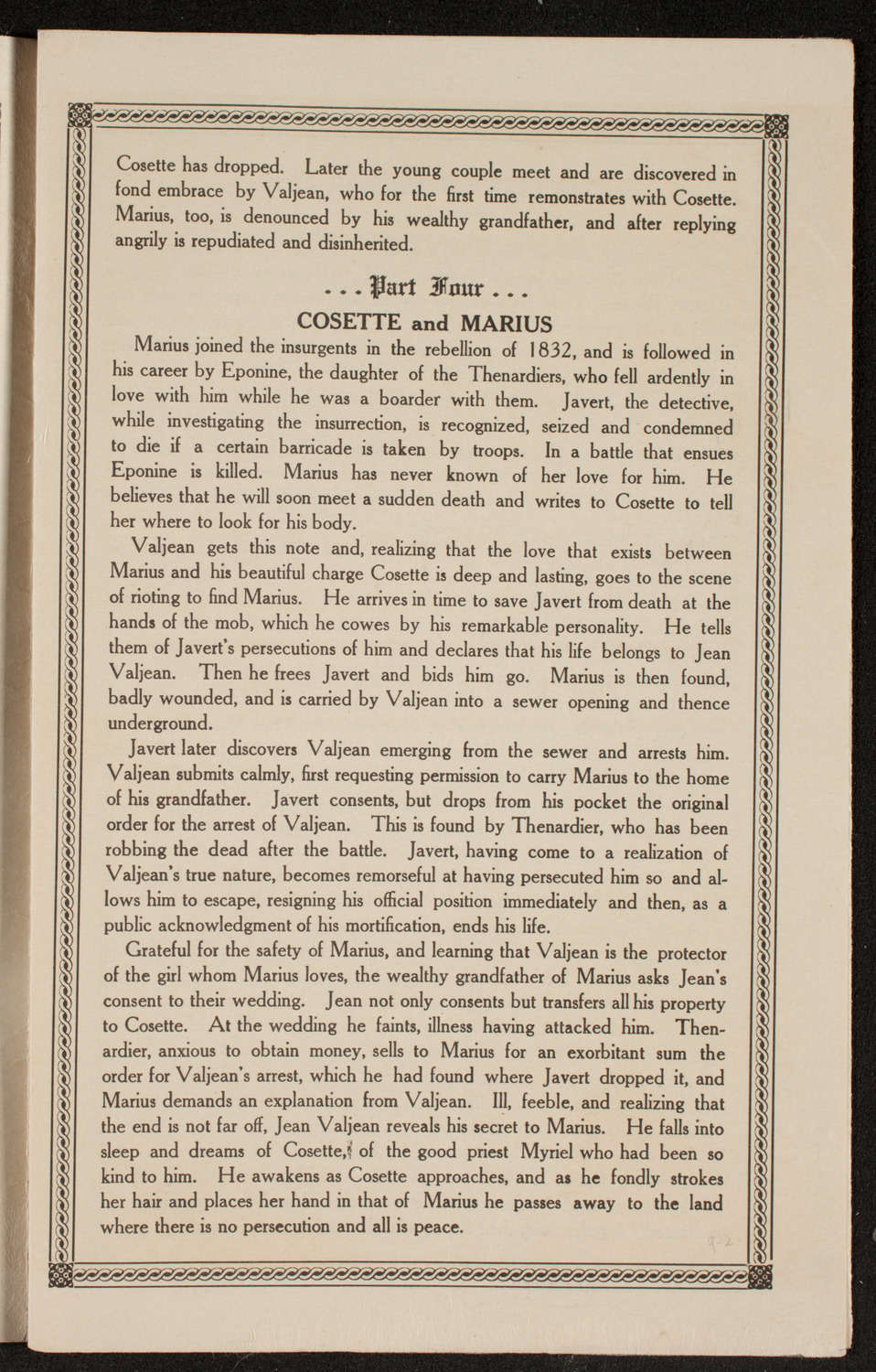 Film: Les Miserables, January 26, 1914, program page 3