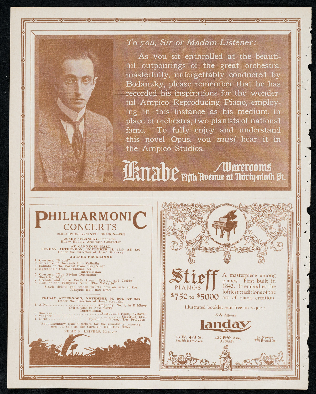 Duci de Kerekjarto, Violin, November 20, 1920, program page 12