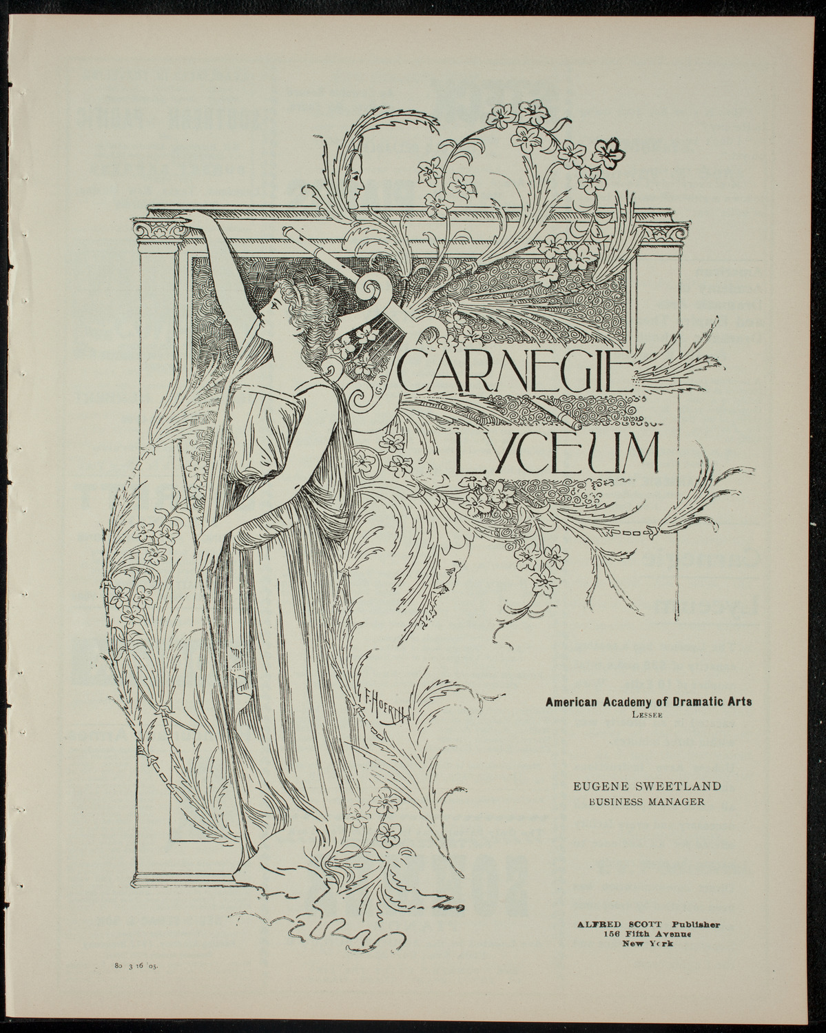 Columbia Varsity Show, March 16, 1905, program page 1