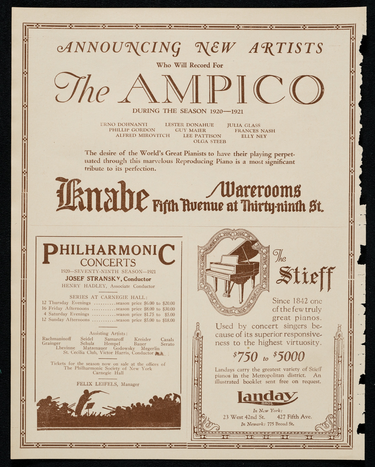 National Symphony Orchestra, October 8, 1920, program page 12