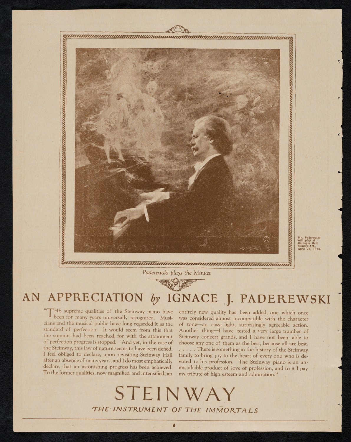 Philadelphia Orchestra, April 17, 1923, program page 4