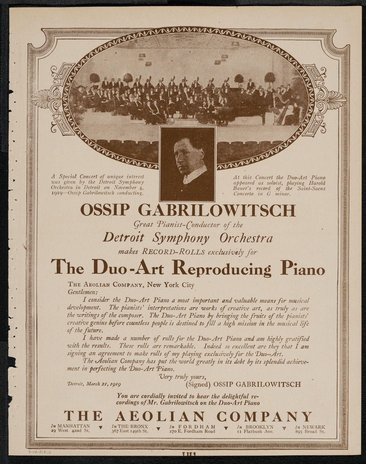 National Ballet and Toe Dancing Exposition of America, April 16, 1921, program page 11