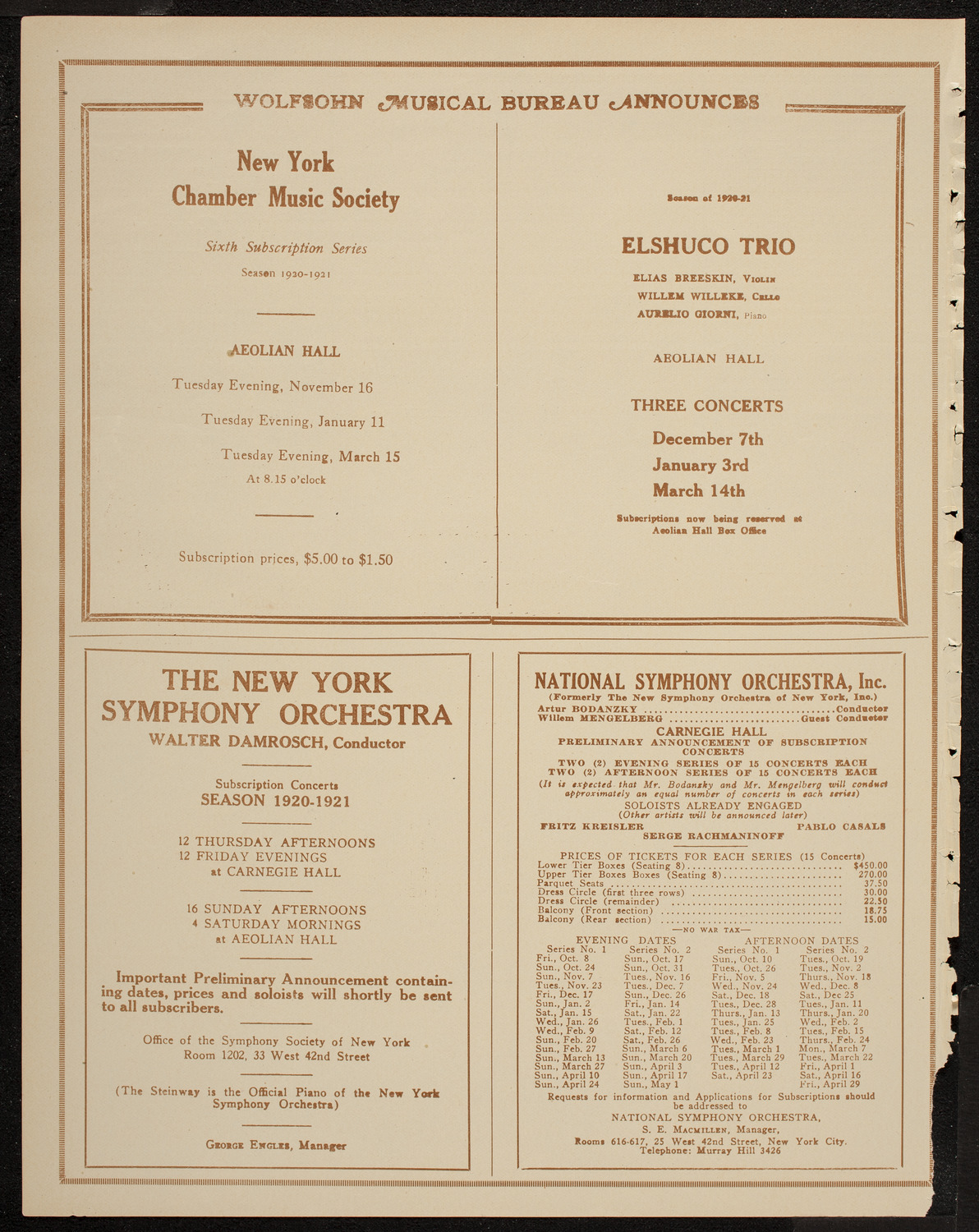 Graduation: Packard Commercial School, May 25, 1920, program page 8