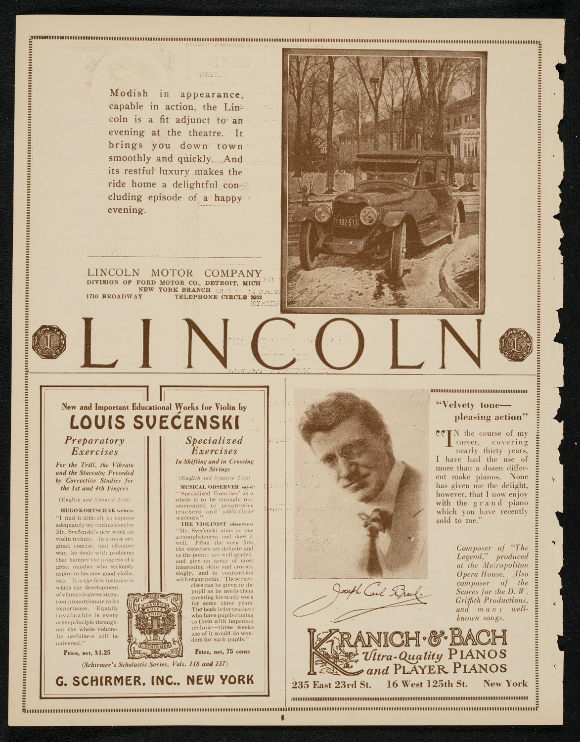 Boston Symphony Orchestra, March 15, 1924, program page 6